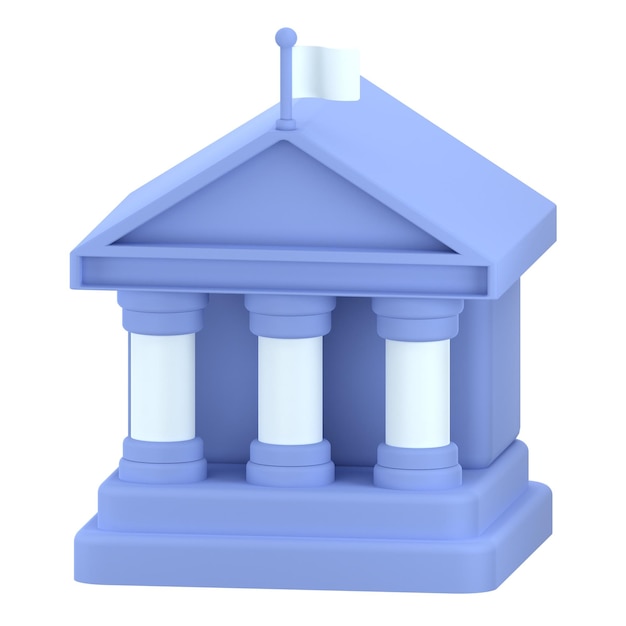 blender 3d pictogram overheidsgebouw