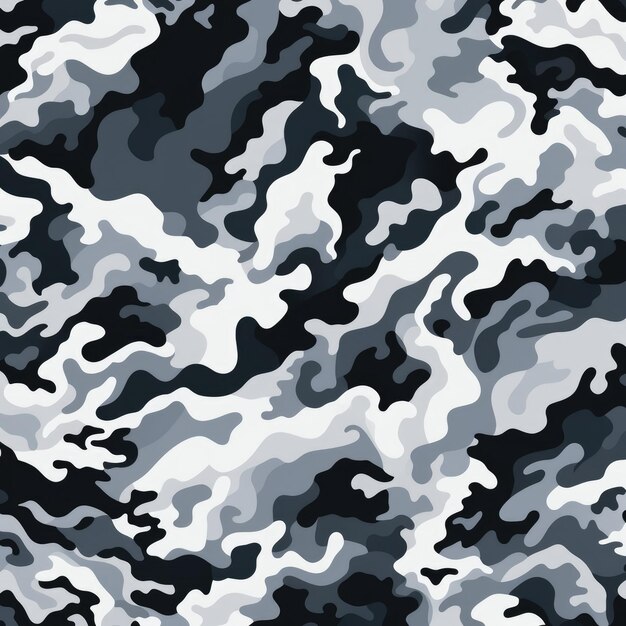 Blending beauty the mesmerizing white and black camouflage pattern