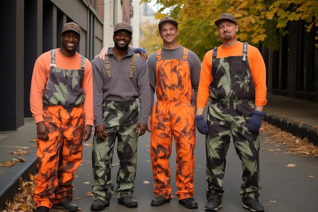 Blending into the Urban Jungle Innovative Urban Camouflage Uniforms for a Stealthy Leaf Removal Cre