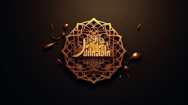 Blessed eid golden design eid mubarak happy eid