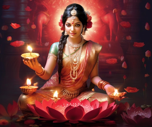 Blessings of Lakshmi on Diwali