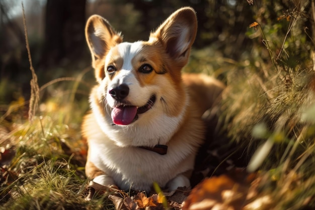 Blij om Corgi-huishond te ontmoeten