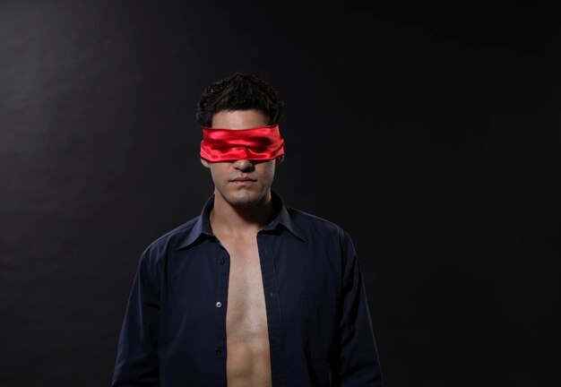 Blindfolded elegant man 787240 Stock Photo at Vecteezy