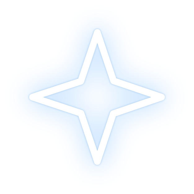 blink icon png white blue neon shape transparent background