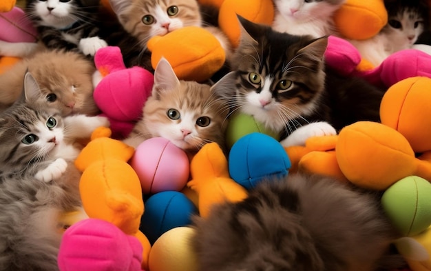 Blissful Cats amidst a Pile Generative AI