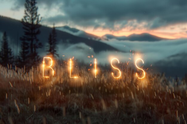 Foto blissful letters at dawn generatieve ai