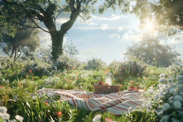 Blissful picnics in sundappled meadows