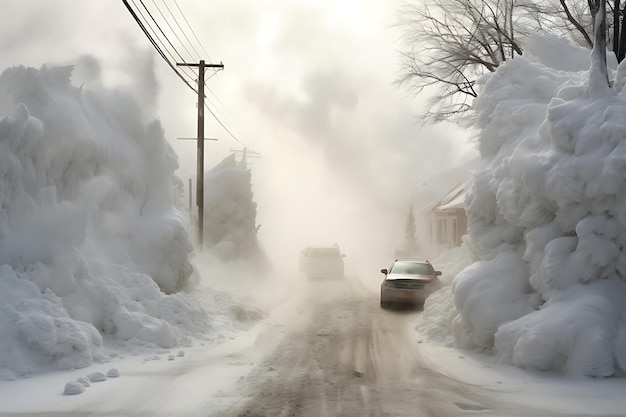 雪嵐の美しい雪嵐の写真