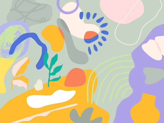 Blob abstract geometrisch retro creatief patroon achtergrond
