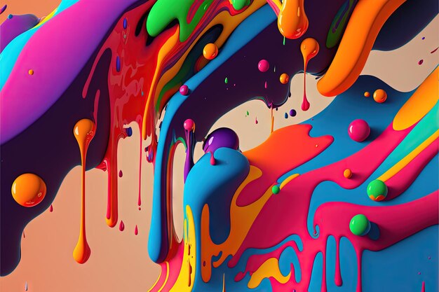 Blobs of paint wallpaper generative ai