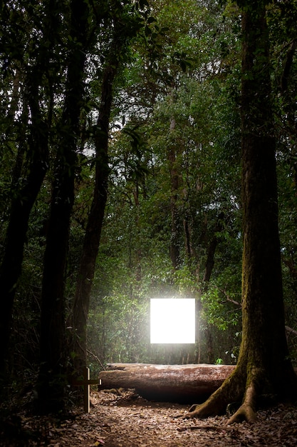 Photo block of light in nature