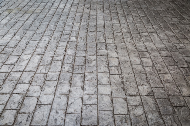 Block pavement stone pavement in perspective background