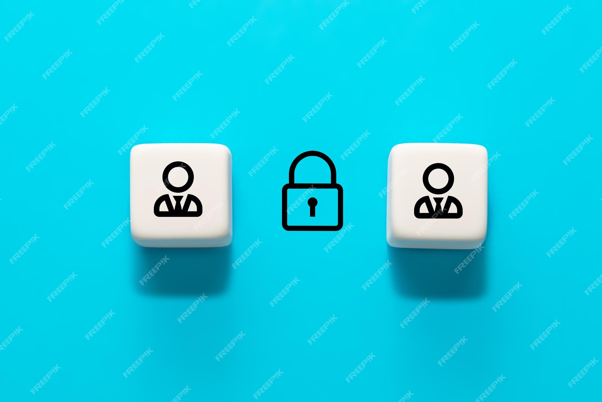 premium-photo-a-block-with-a-person-icon-on-a-blue-background
