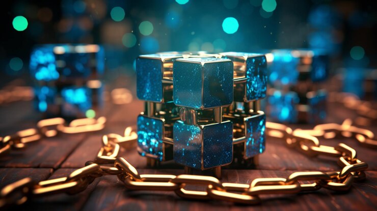 Photo blockchain data integrity hd 8k wallpaper stock photographic image