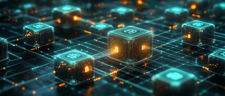 Photo blockchain flow digital currency and central bank digital currencies cbdcs