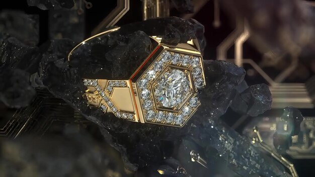 Photo blockchain web crypto jewelry creative render 3d visualization