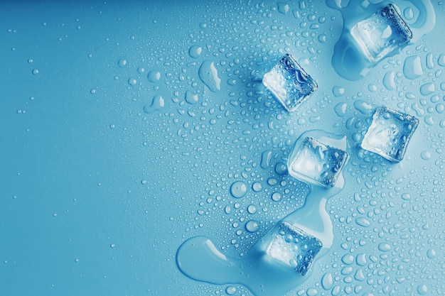 Photo blocks of ice cubes