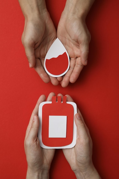 Bloeddonatie concept van bewustzijn en donatie