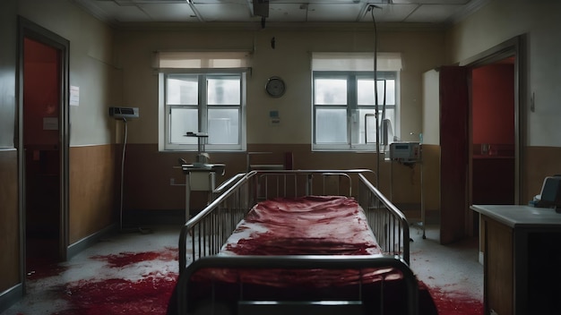 Foto bloedig ziekenhuiskamer achtergrond erg cool