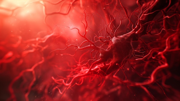 Bloedvaten neurale verbindingen de beweging van bloed in het menselijk lichaam foci van ontsteking