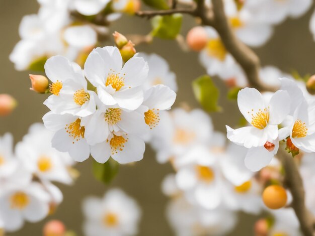 Bloeiende abrikozenbloesem Sakura bloei Welkom frisse lente Tak met zachte bloemen
