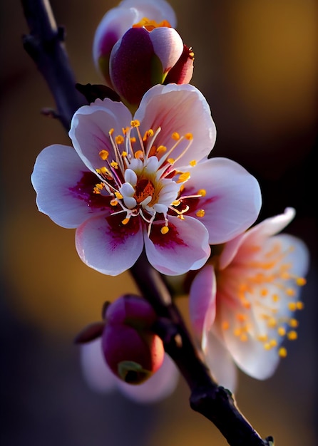 Bloeiende boomtak lente bloeiende bloemen