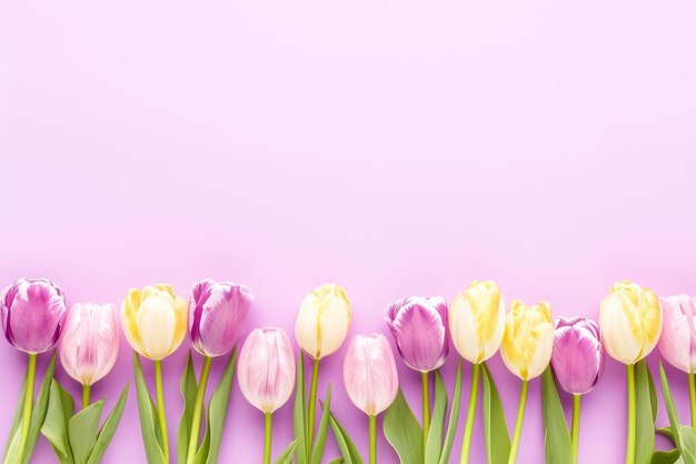 Bloeiende Paas Tulpen Banner