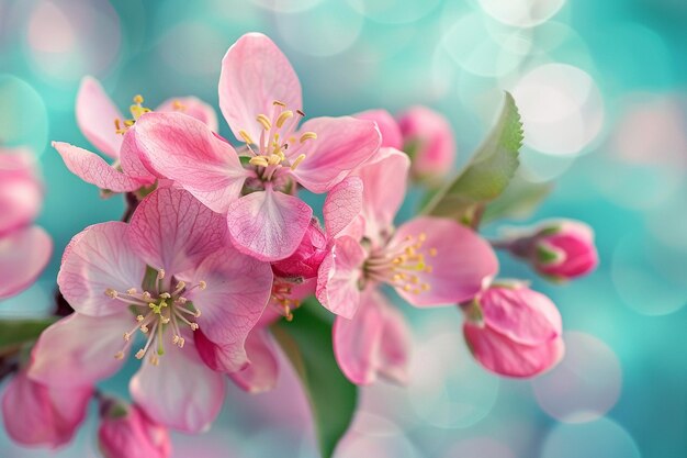 Bloeiende wazige lente achtergrond met bloemenverliefdheid