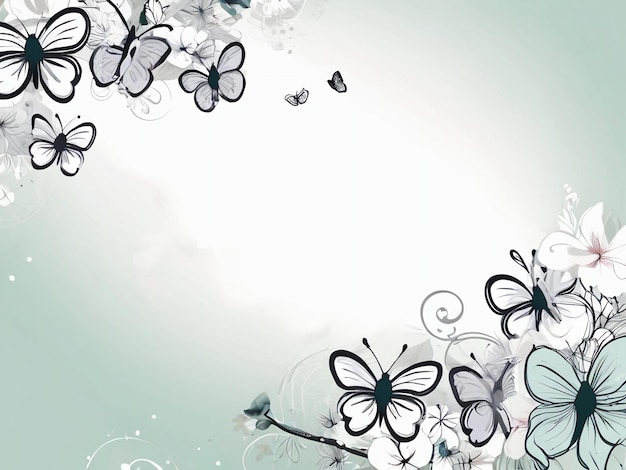 Bloem bloem vlinder achtergrond beste kwaliteit hyper realistische behang afbeelding banner sjabloon