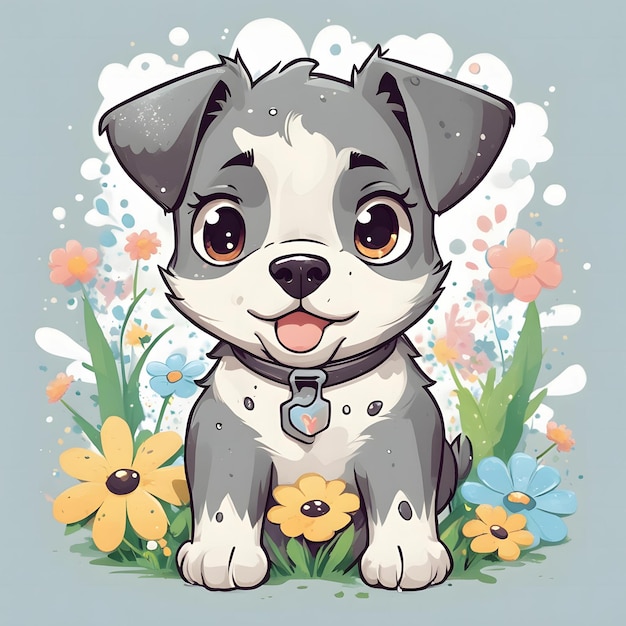 bloem en hond