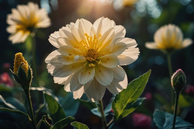 Bloem gloeit in de ochtend