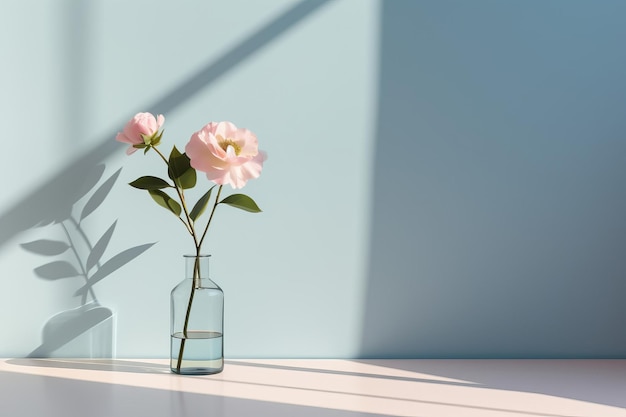 bloem moderne vaas minimale behang achtergrond