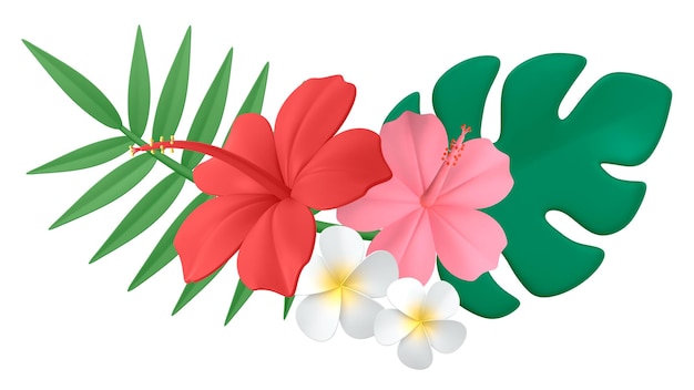 Bloem png sticker botanische 3D cartoon doorzichtige achtergrond