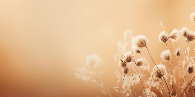 Foto bloemachtige achtergrond met droge bloemen