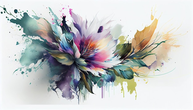 Bloemen aquarel illustratie