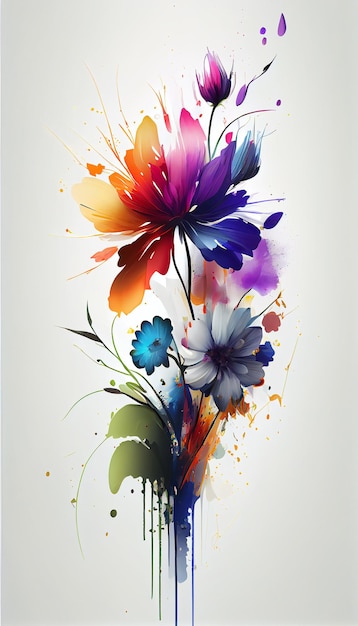 Bloemen aquarel illustratie