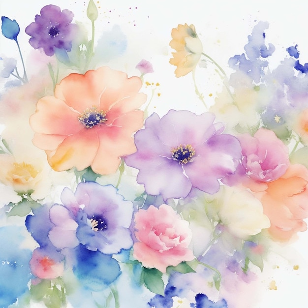 Bloemen aquarel illustratie