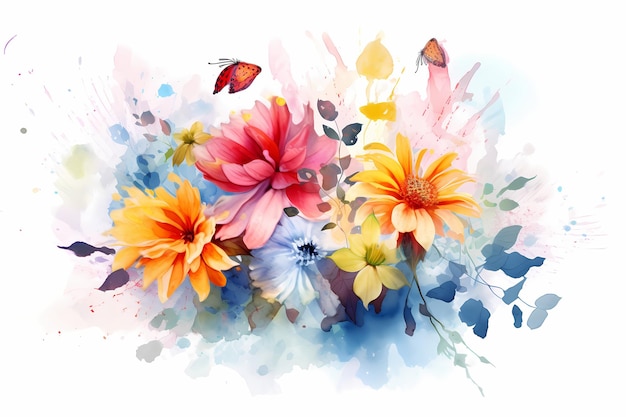 Bloemen aquarel illustratie