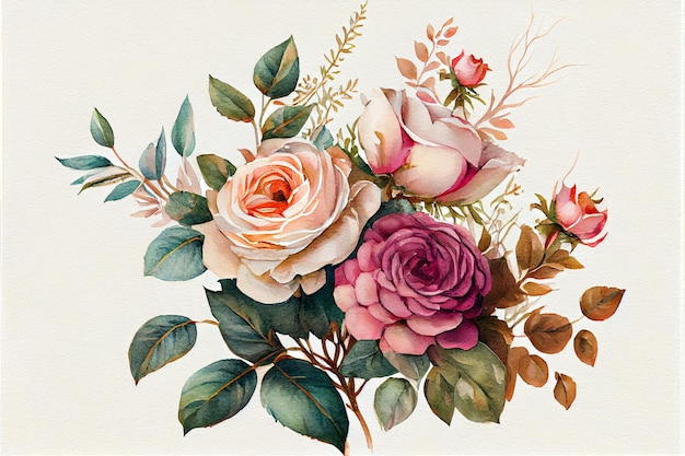 Bloemen Boeket Aquarel Illustratie