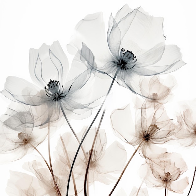 Foto bloemen botanische illustratie