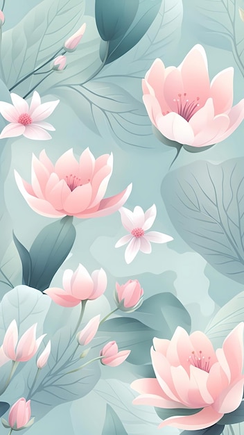 Bloemen en bladeren bloemmotief textuur achtergrond
