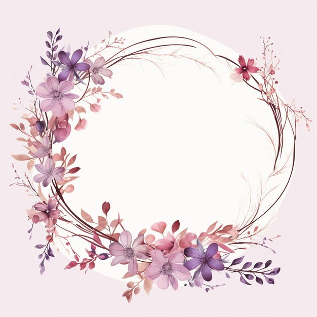 Foto bloemen frame ontwerp witte achtergrond