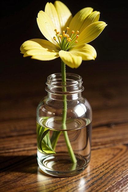Foto bloemen glazen fles decoratie close-up mooie creatieve wallpaper achtergrond illustratie