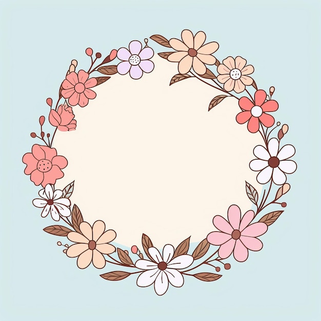 Bloemen gratis krans vector