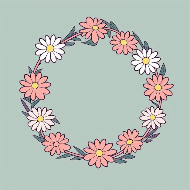 Bloemen gratis krans vector