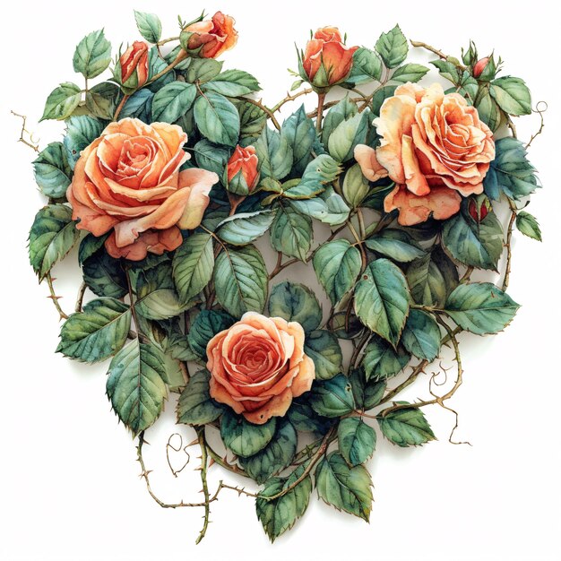 Bloemen in de vorm van een hart Romantische droom Een Valentijnsdagreis