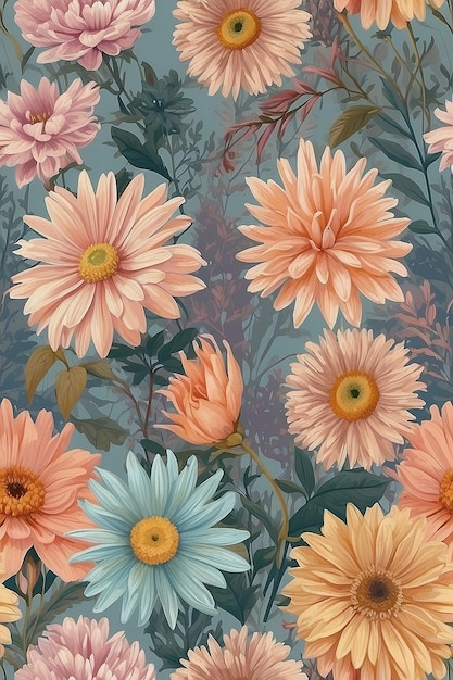 Bloemen in pastelstijl