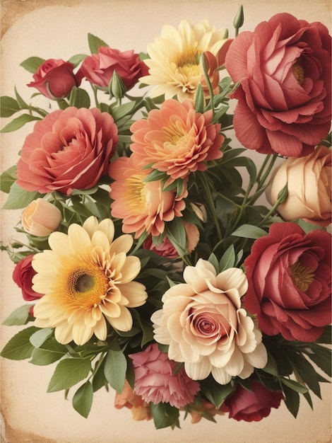 bloemen in vintage-stijl