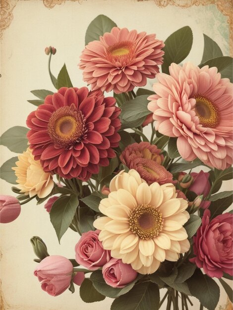 bloemen in vintage-stijl