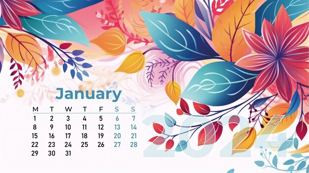 Foto bloemen kleurrijke kalender bureaublad behang bladeren takken bureau kalender